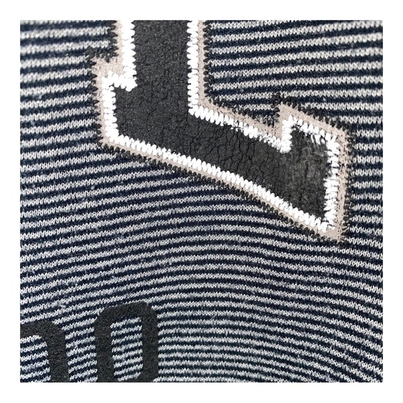 Vail Colorado Navy/Gray pin striped Hoodie Sweatshirt Sz M - Picture 5 of 10